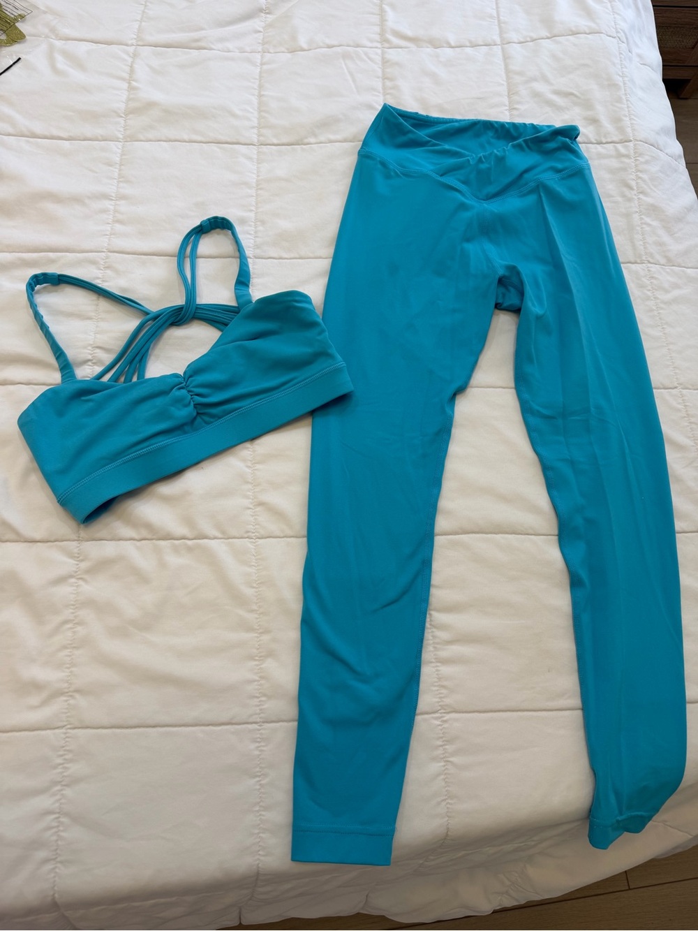 Bo + Tee Teal Active Bralette and Legging Set - Women Intimates & Sleepwear